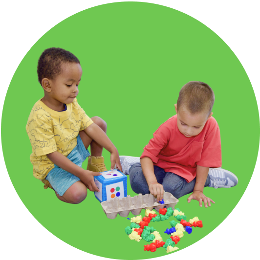 Children playing with blocks