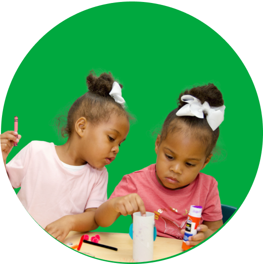 Children working on craft