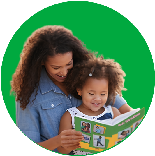 Teacher and child reading
